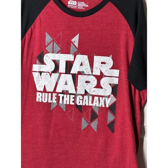 Star Wars Rule the Galaxy T-Shirt XL Red Black and White Cotton Blend Fan Gear - Picture 3 of 4